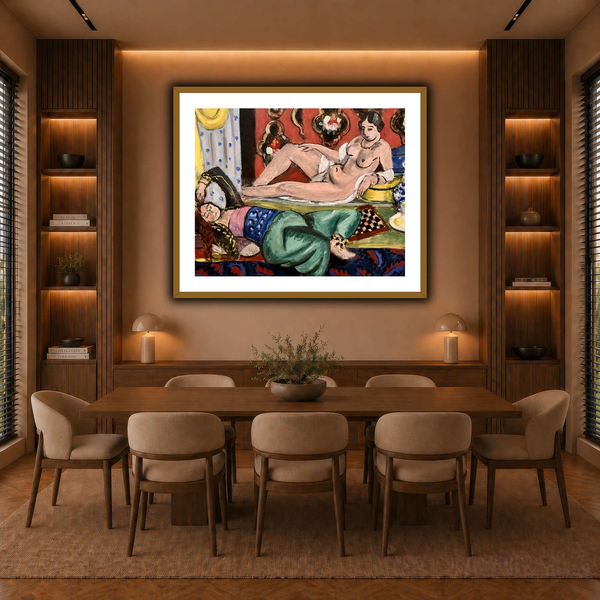 Two_Odalisques_Henri_Matisse warm-dining room