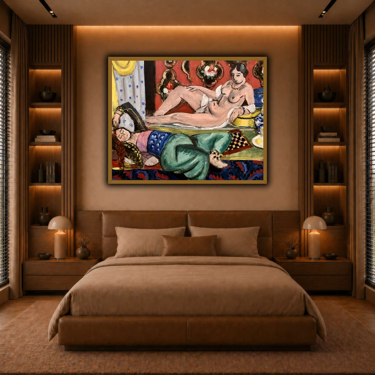 Two_Odalisques_Henri_Matisse warm-bedroom