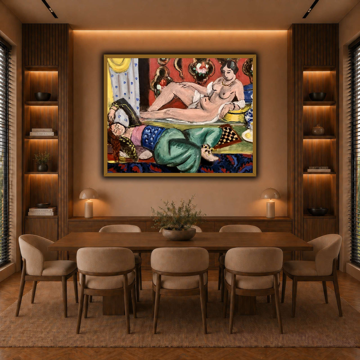 Two_Odalisques_Henri_Matisse warm-dining room