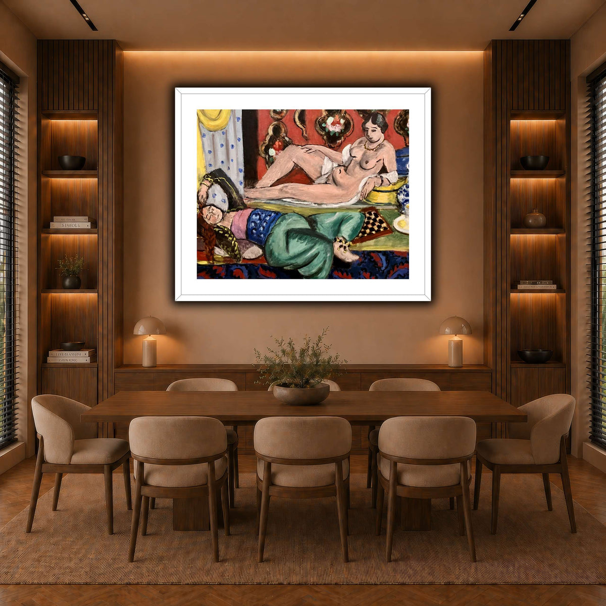 Two_Odalisques_Henri_Matisse warm-dining room