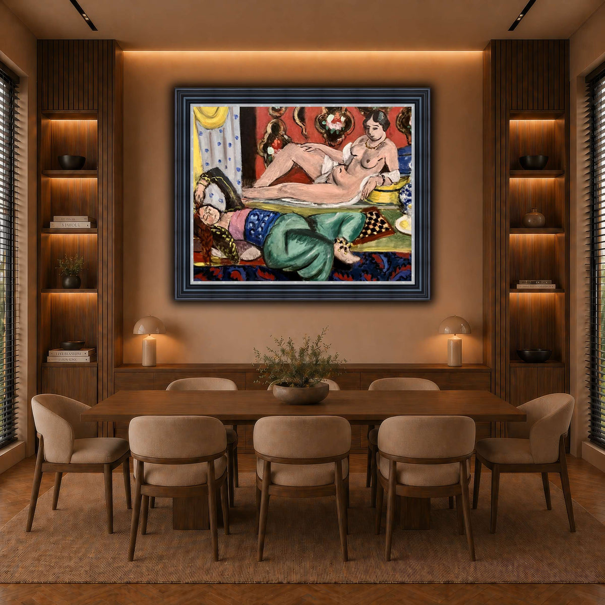 Two_Odalisques_Henri_Matisse warm-dining room