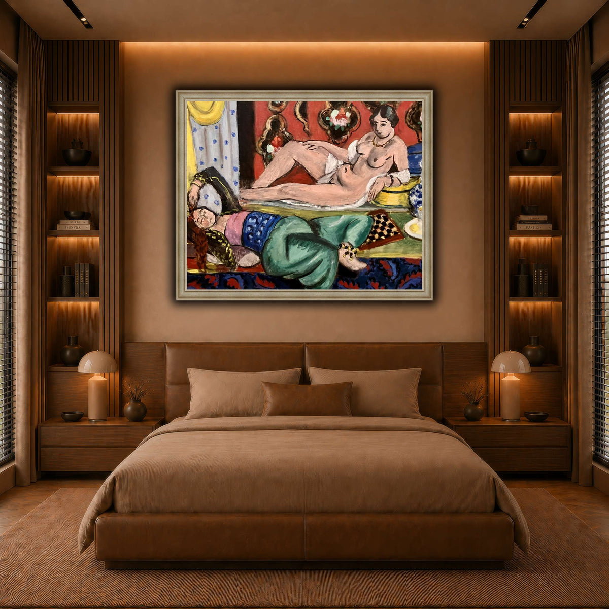 Two_Odalisques_Henri_Matisse warm-bedroom