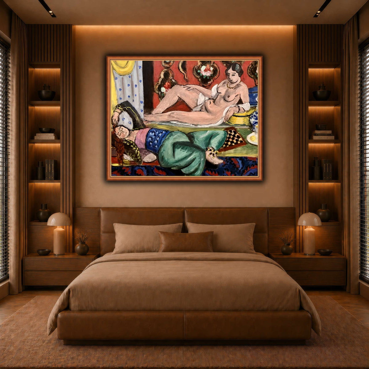 Two_Odalisques_Henri_Matisse warm-bedroom