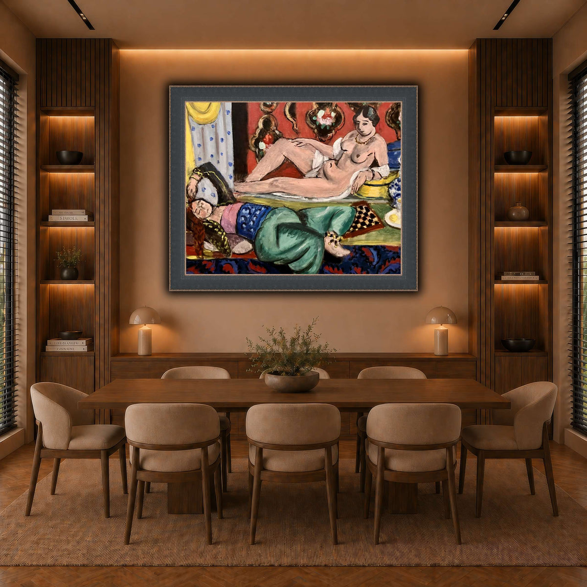 Two_Odalisques_Henri_Matisse warm-dining room