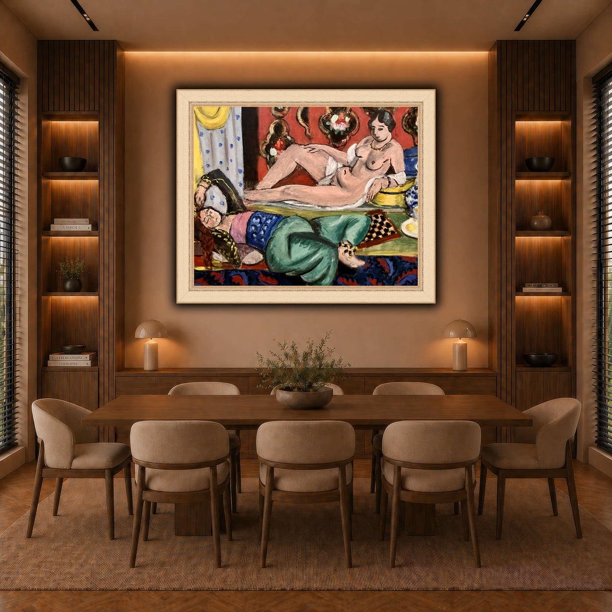 Two_Odalisques_Henri_Matisse warm-dining room