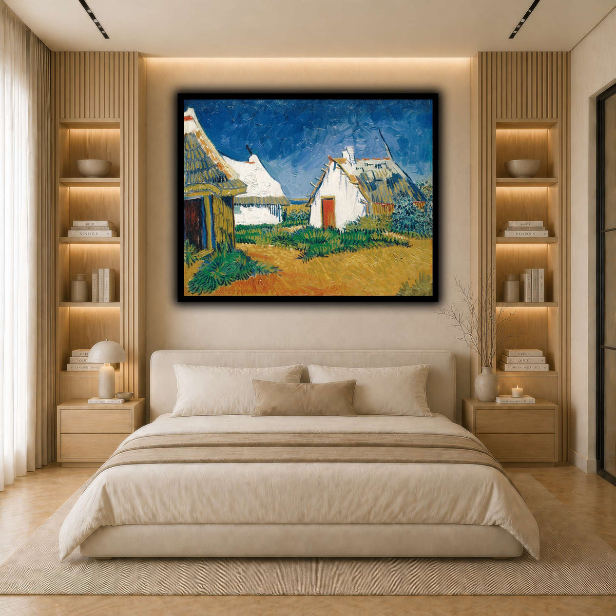 Van_Gogh_-_Drei_weiße_Hütten light neutral- bedroom
