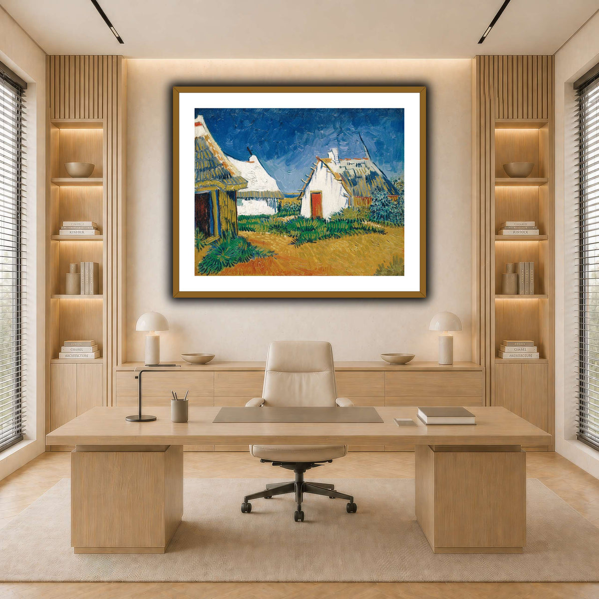 Van_Gogh_-_Drei_weiße_Hütten light neutral-office