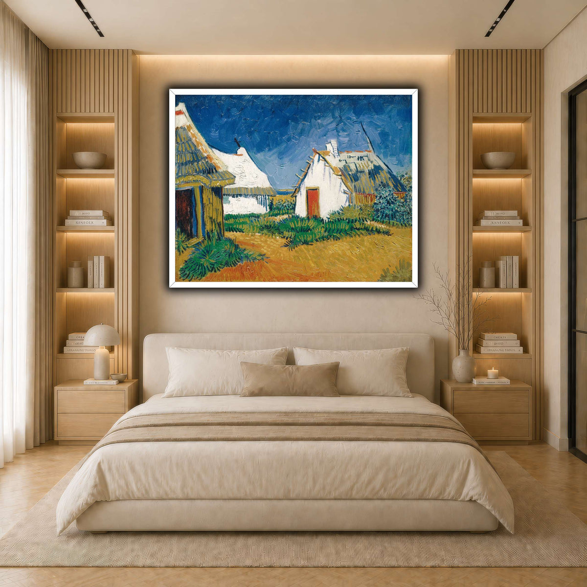 Van_Gogh_-_Drei_weiße_Hütten light neutral- bedroom
