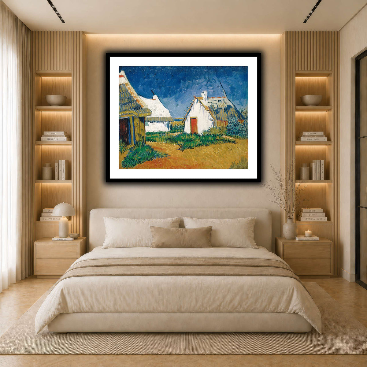 Van_Gogh_-_Drei_weiße_Hütten light neutral- bedroom