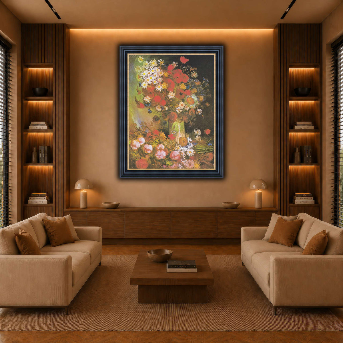 Van_Gogh_-_Vase_mit_Mohn-_und_Kornblumen,_Pfingstrosen_und_Chrysanthemen warm-living-room