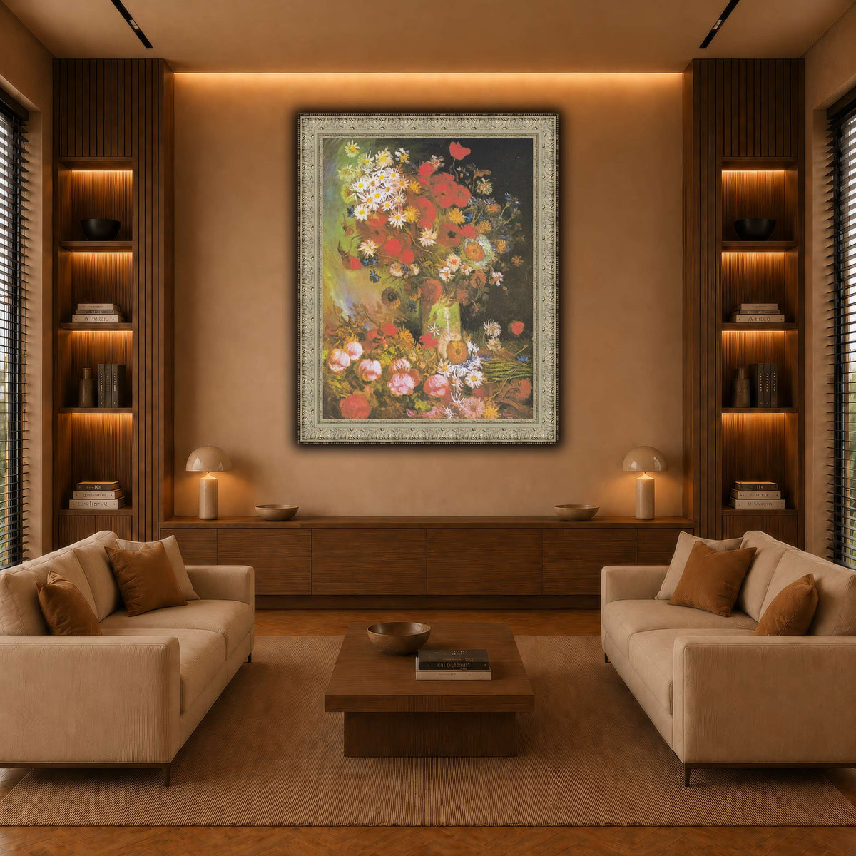 Van_Gogh_-_Vase_mit_Mohn-_und_Kornblumen,_Pfingstrosen_und_Chrysanthemen warm-living-room