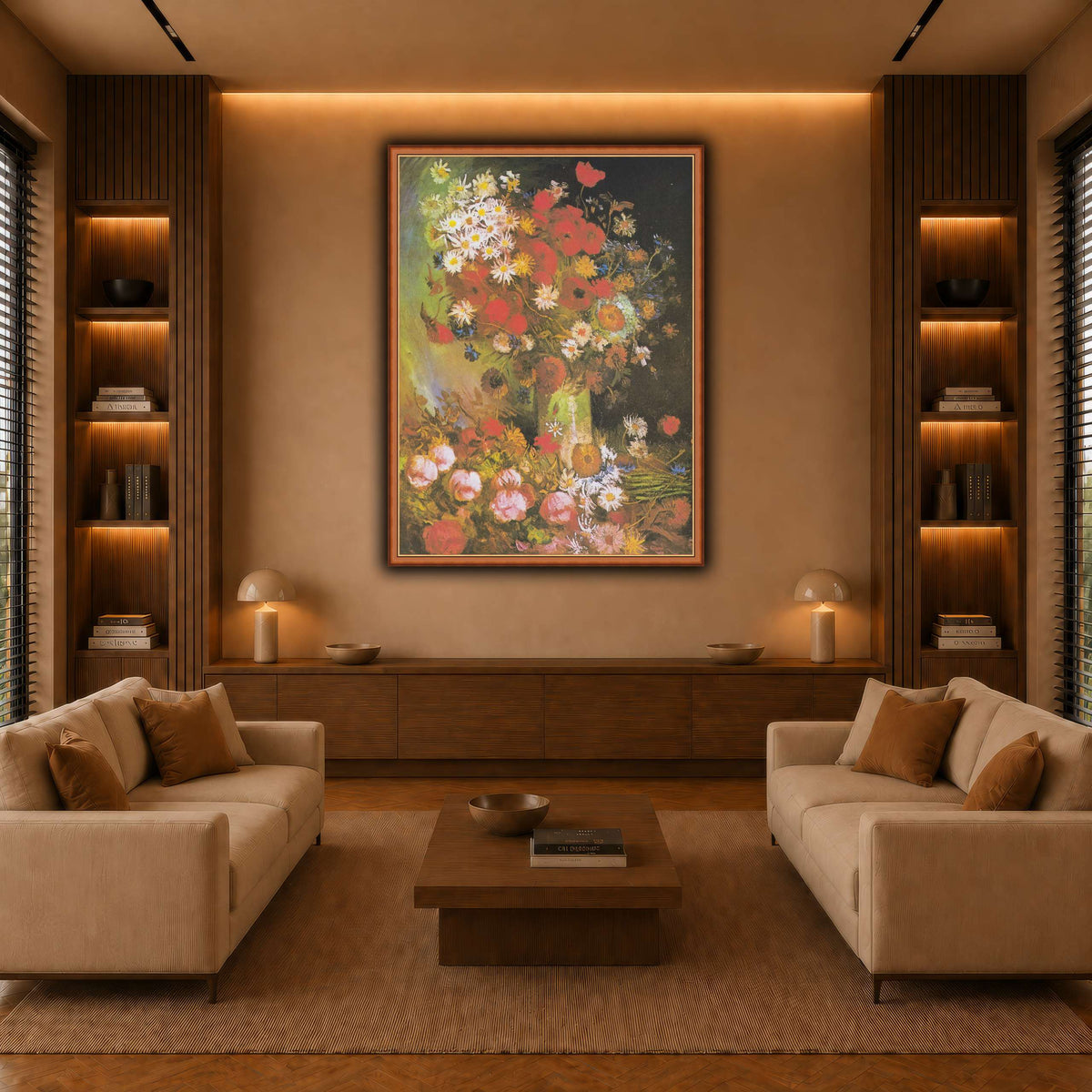 Van_Gogh_-_Vase_mit_Mohn-_und_Kornblumen,_Pfingstrosen_und_Chrysanthemen warm-living-room