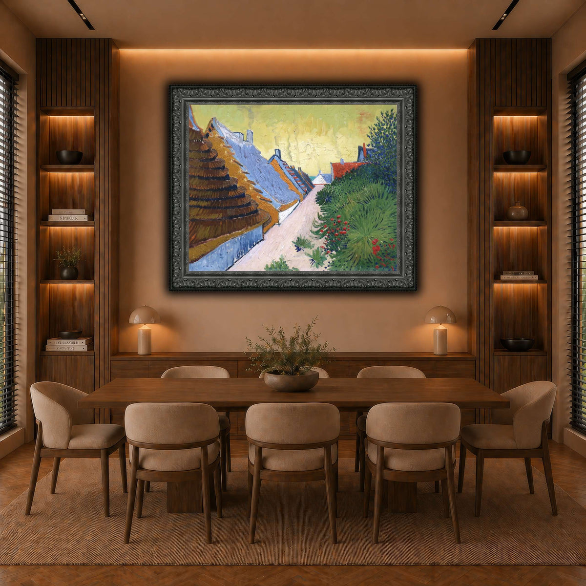 Van_Gogh_Gasse_in_Saintes-Maries warm-dining room