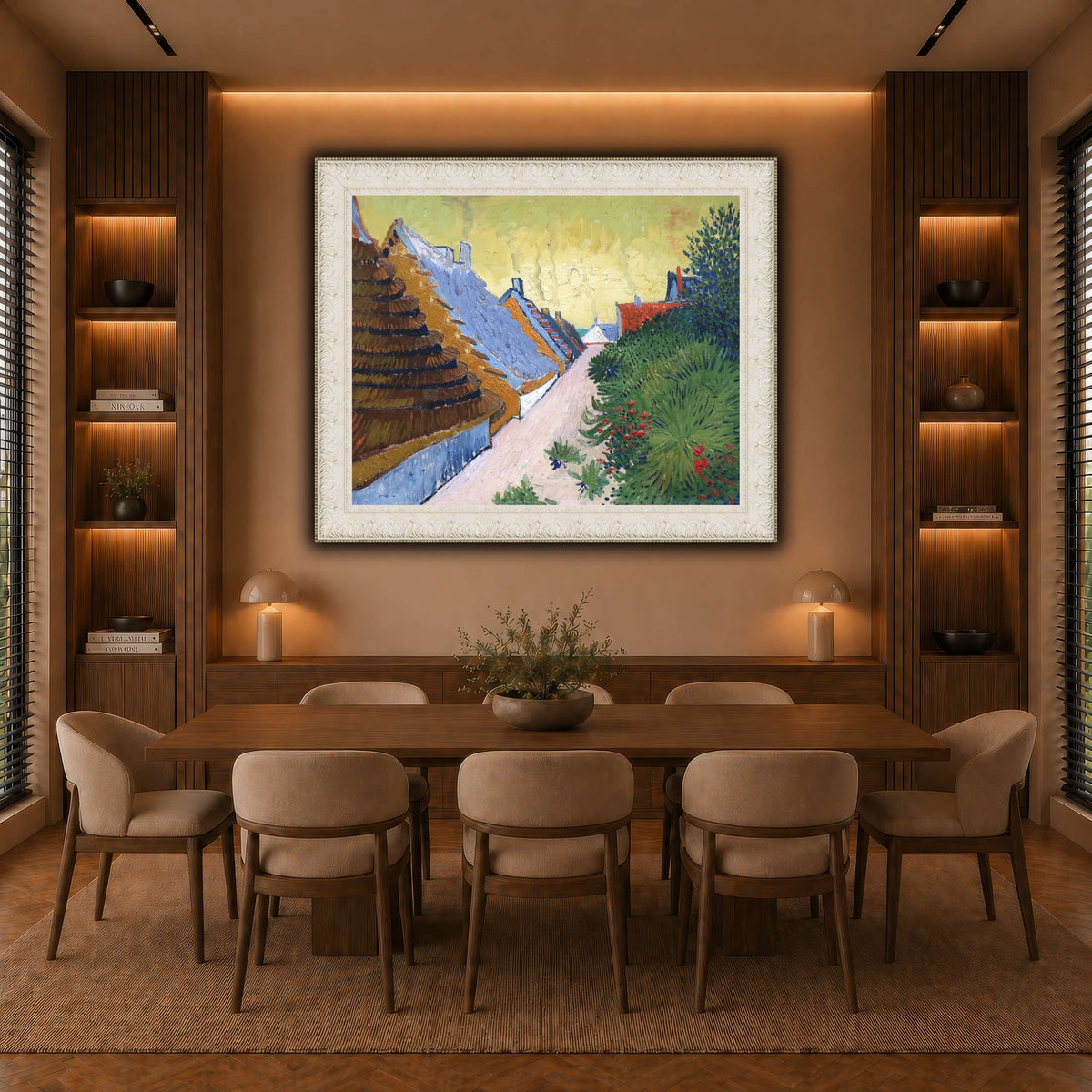 Van_Gogh_Gasse_in_Saintes-Maries warm-dining room