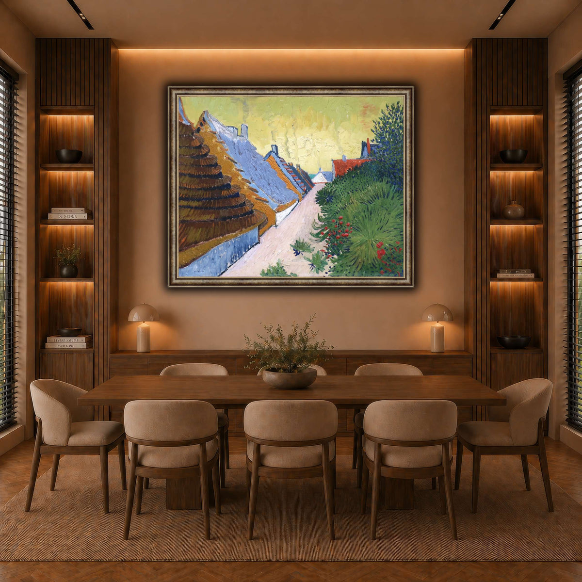 Van_Gogh_Gasse_in_Saintes-Maries warm-dining room