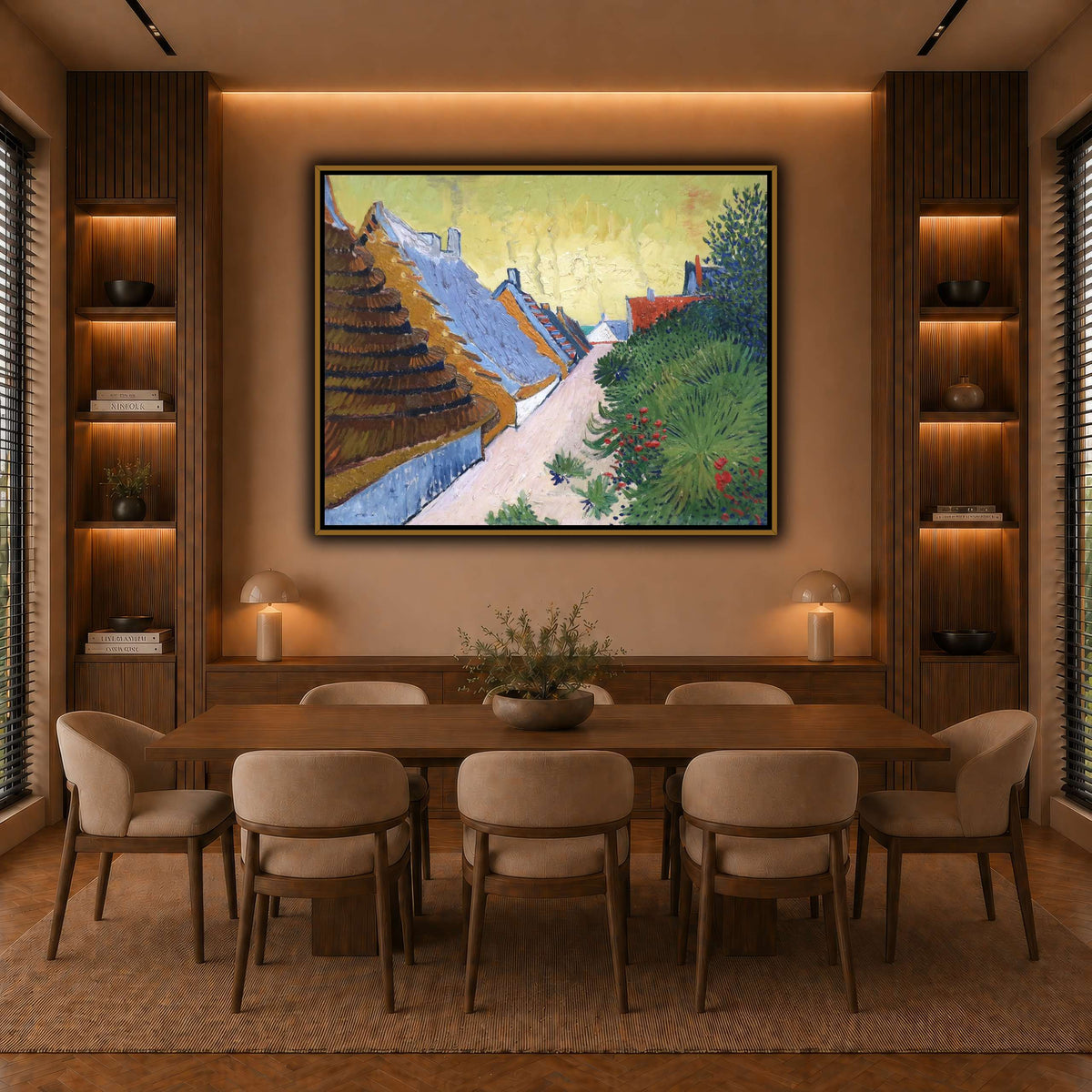 Van_Gogh_Gasse_in_Saintes-Maries warm-dining room