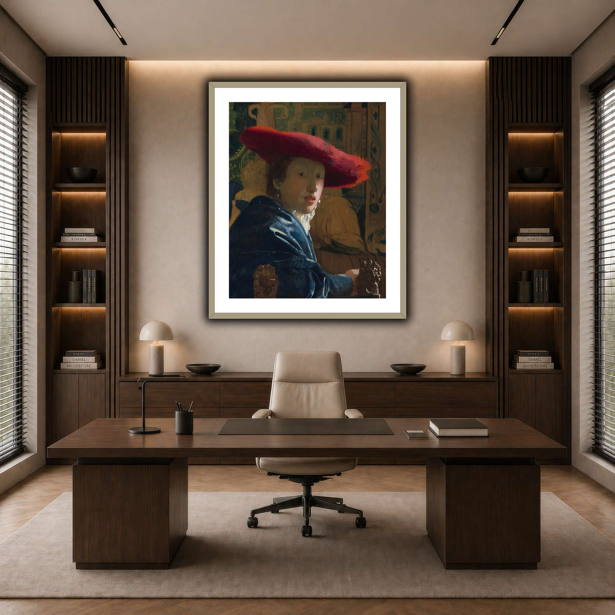 Vermeer_-_Girl_with_a_Red_Hat dark neutral-office