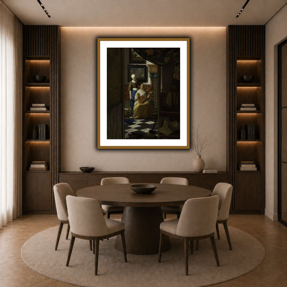 Vermeer,_Johannes_-_The_Loveletter dark neutral-dining room
