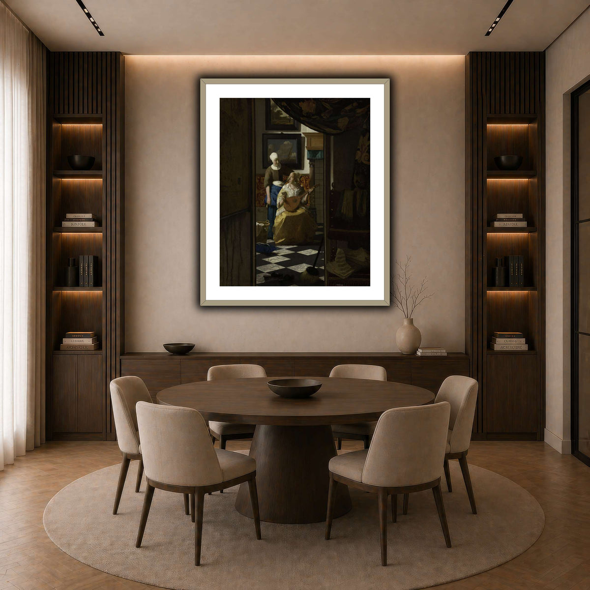 Vermeer,_Johannes_-_The_Loveletter dark neutral-dining room