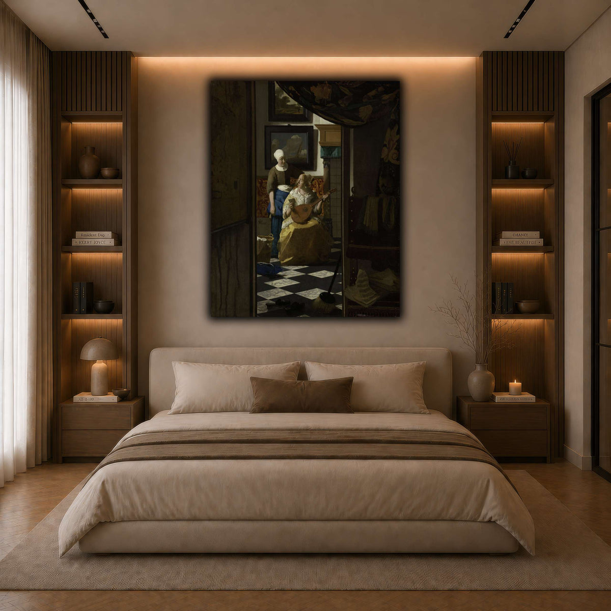 Vermeer,_Johannes_-_The_Loveletter dark neutral-bedroom