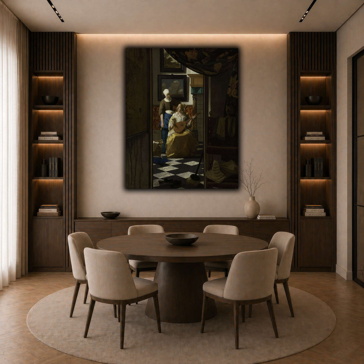 Vermeer,_Johannes_-_The_Loveletter dark neutral-dining room