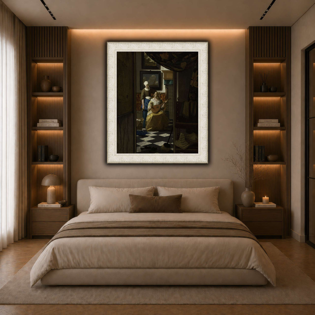 Vermeer,_Johannes_-_The_Loveletter dark neutral-bedroom