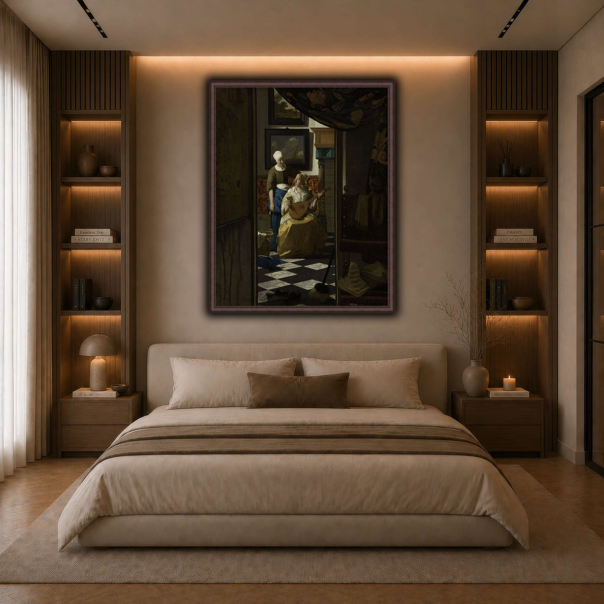 Vermeer,_Johannes_-_The_Loveletter dark neutral-bedroom