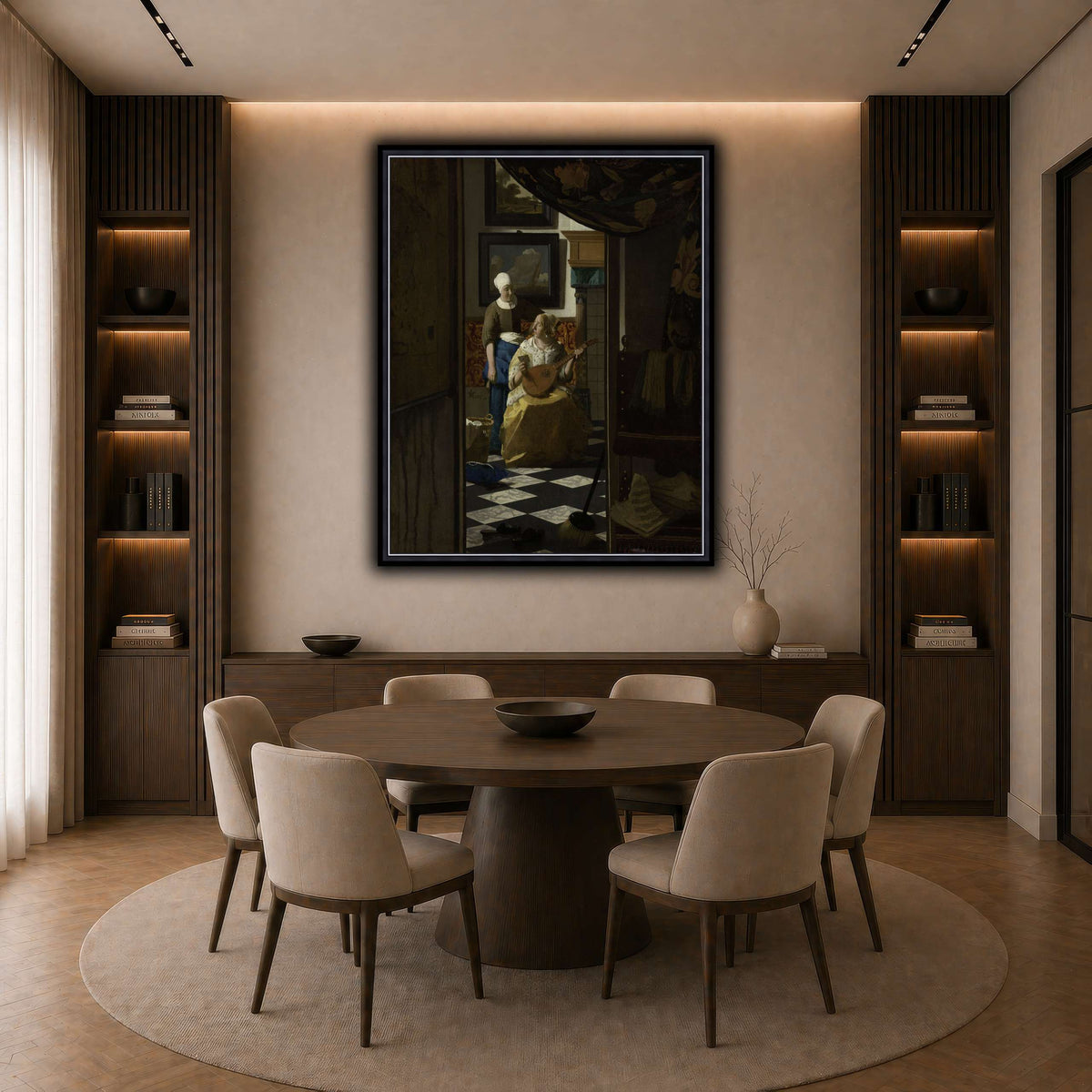 Vermeer,_Johannes_-_The_Loveletter dark neutral-dining room