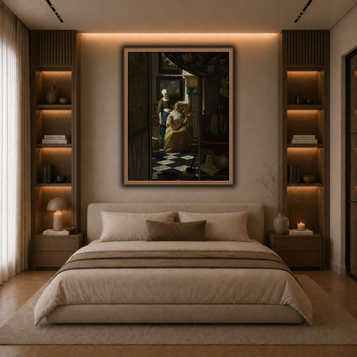 Vermeer,_Johannes_-_The_Loveletter dark neutral-bedroom