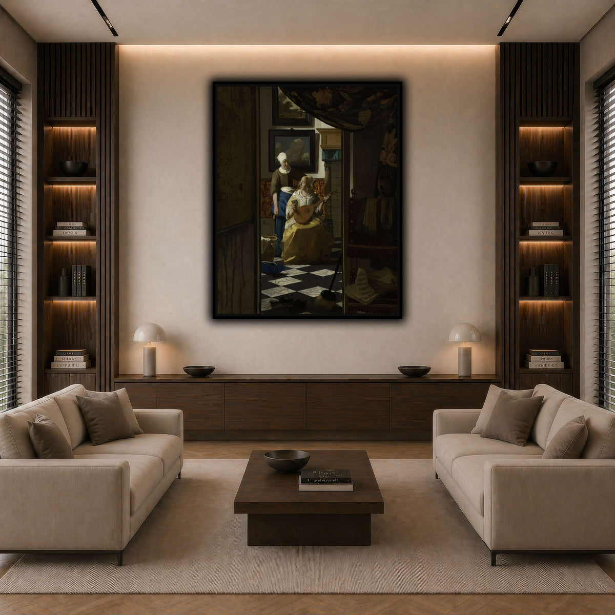 Vermeer,_Johannes_-_The_Loveletter dark neutral-living room