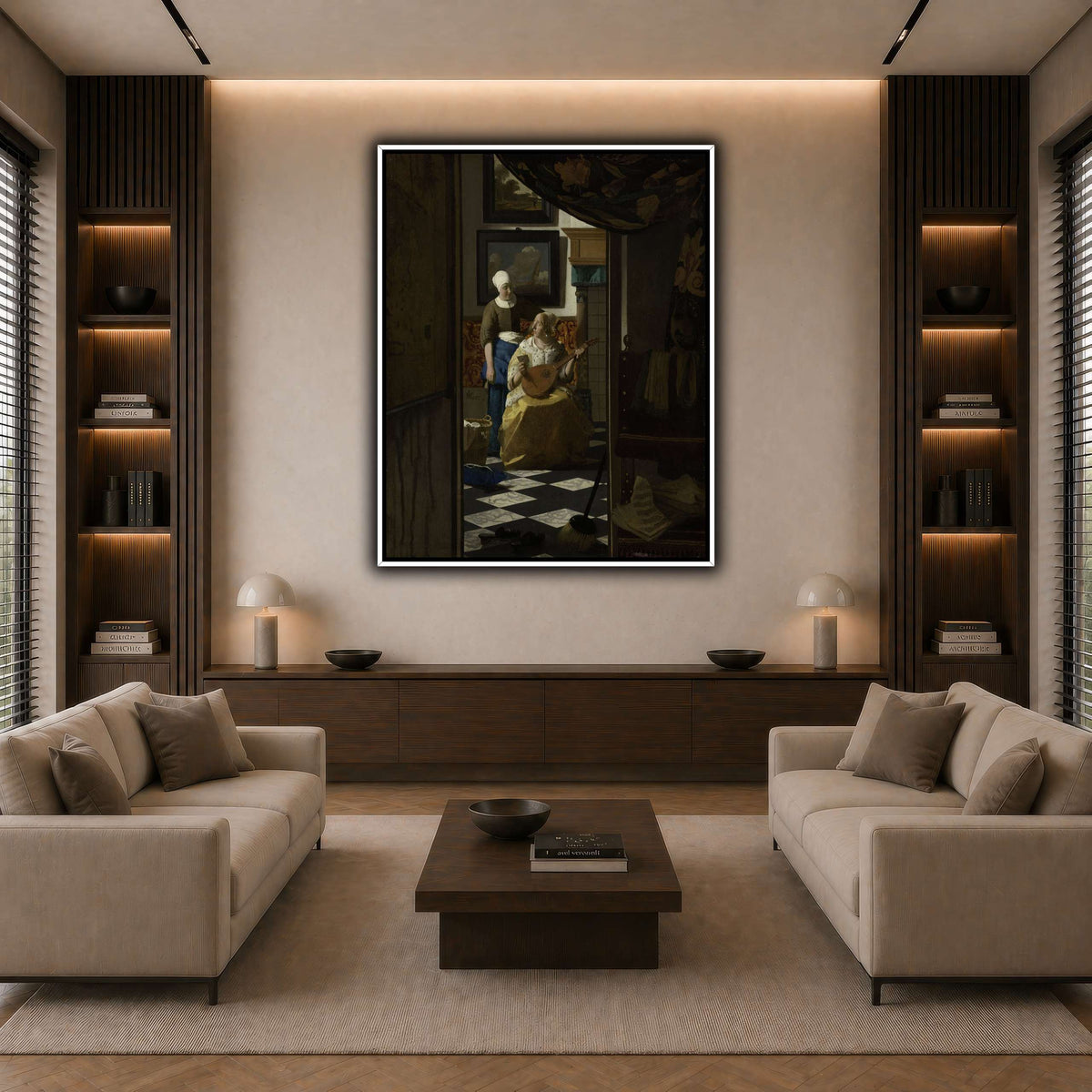 Vermeer,_Johannes_-_The_Loveletter dark neutral-living room