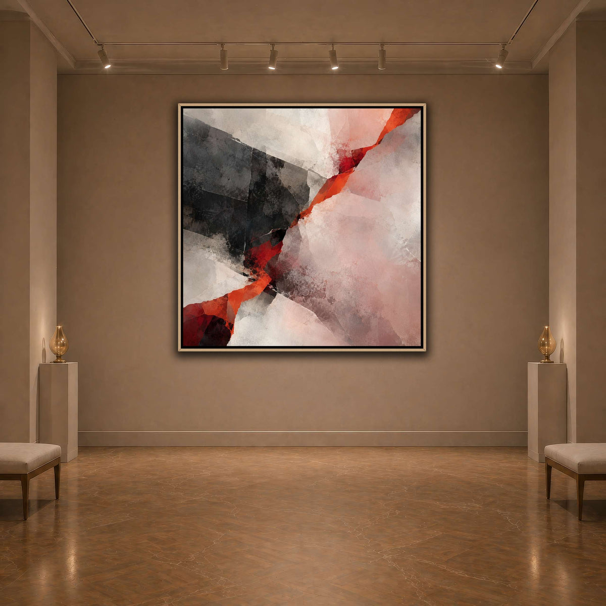 Vermilion Passage Through Dissolving Planes-3 dark neutral-agallery