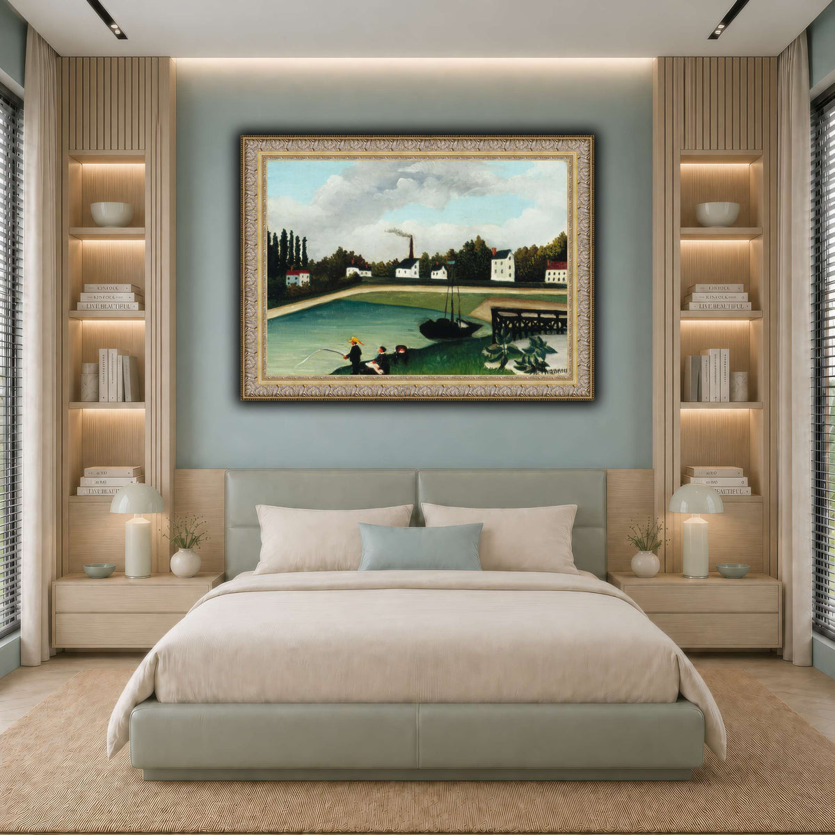 View-of-the-Quai-d-Ivry-near-the-Port-à-l-Anglais-Seine-Family-Fishing-1900_Henri-Rousseau cool-bedroom