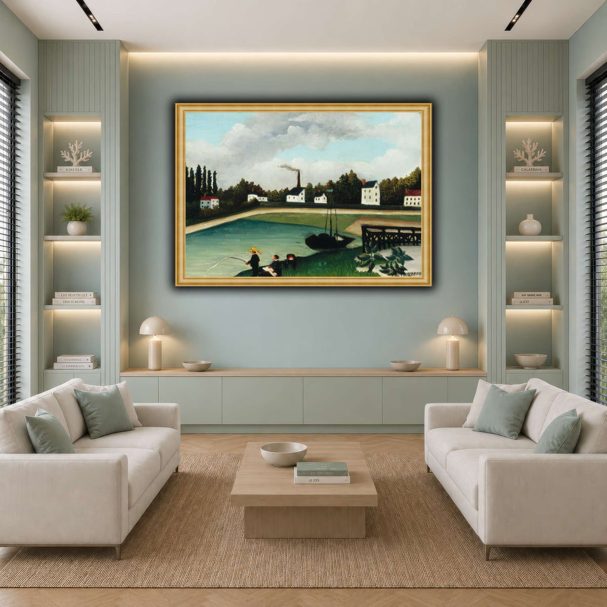 View-of-the-Quai-d-Ivry-near-the-Port-à-l-Anglais-Seine-Family-Fishing-1900_Henri-Rousseau cool-living room