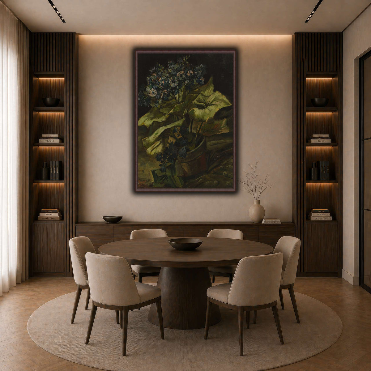 Vincent_van_Gogh_-_Cineraria dark neutral-dining room