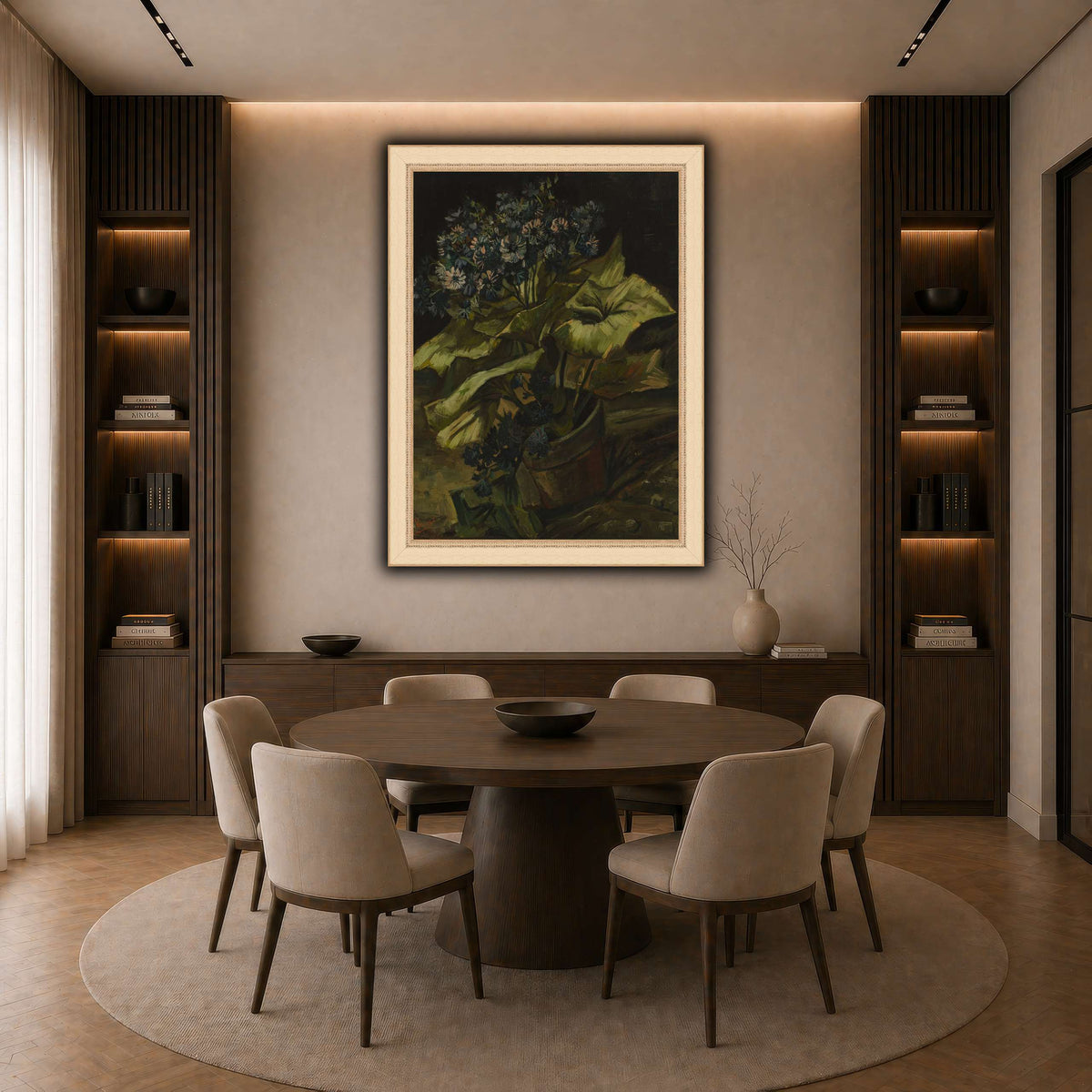 Vincent_van_Gogh_-_Cineraria dark neutral-dining room