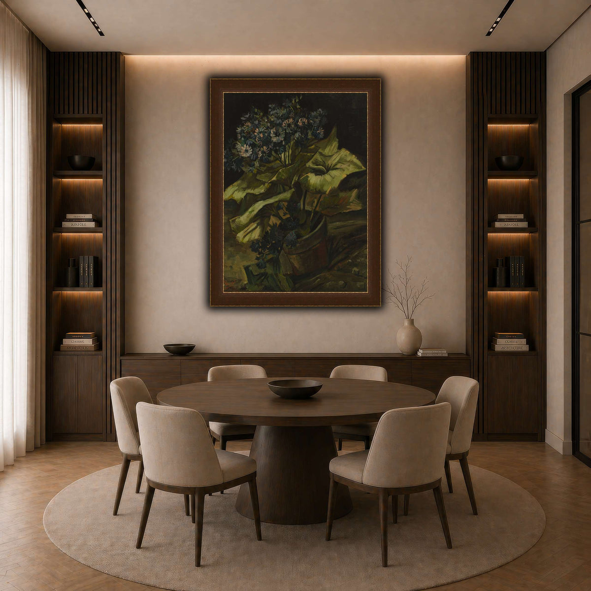 Vincent_van_Gogh_-_Cineraria dark neutral-dining room