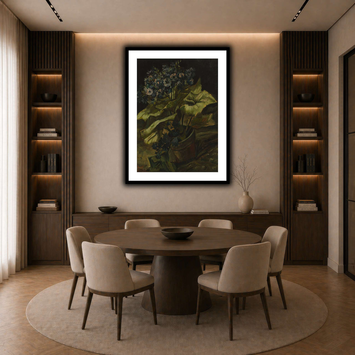 Vincent_van_Gogh_-_Cineraria dark neutral-dining room