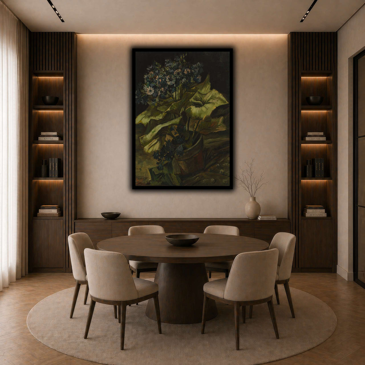 Vincent_van_Gogh_-_Cineraria dark neutral-dining room