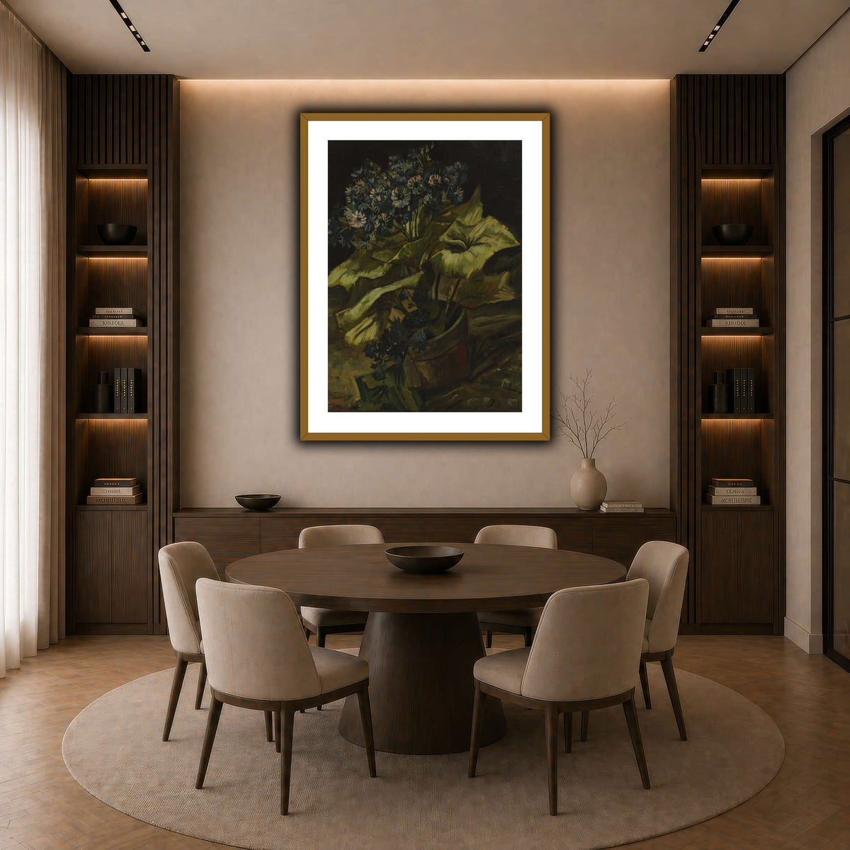 Vincent_van_Gogh_-_Cineraria dark neutral-dining room