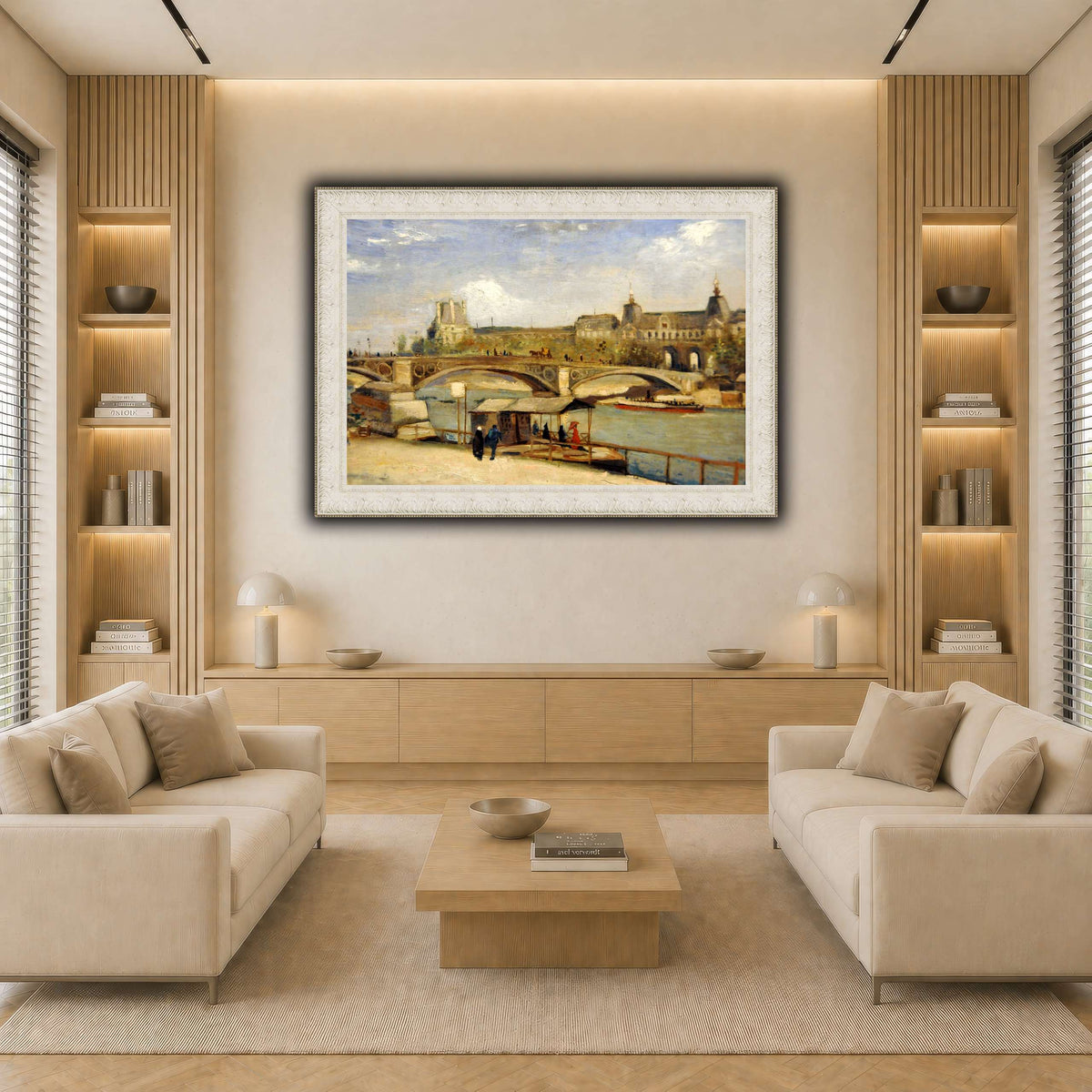 Vincent_van_Gogh_-_Pont_du_Carrousel light neutral-living room