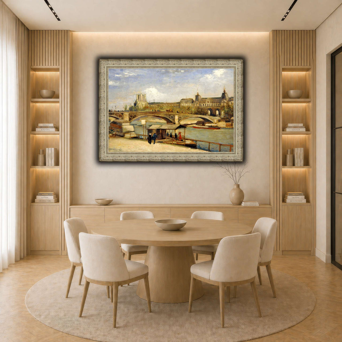 Vincent_van_Gogh_-_Pont_du_Carrousel light neutral-dining room