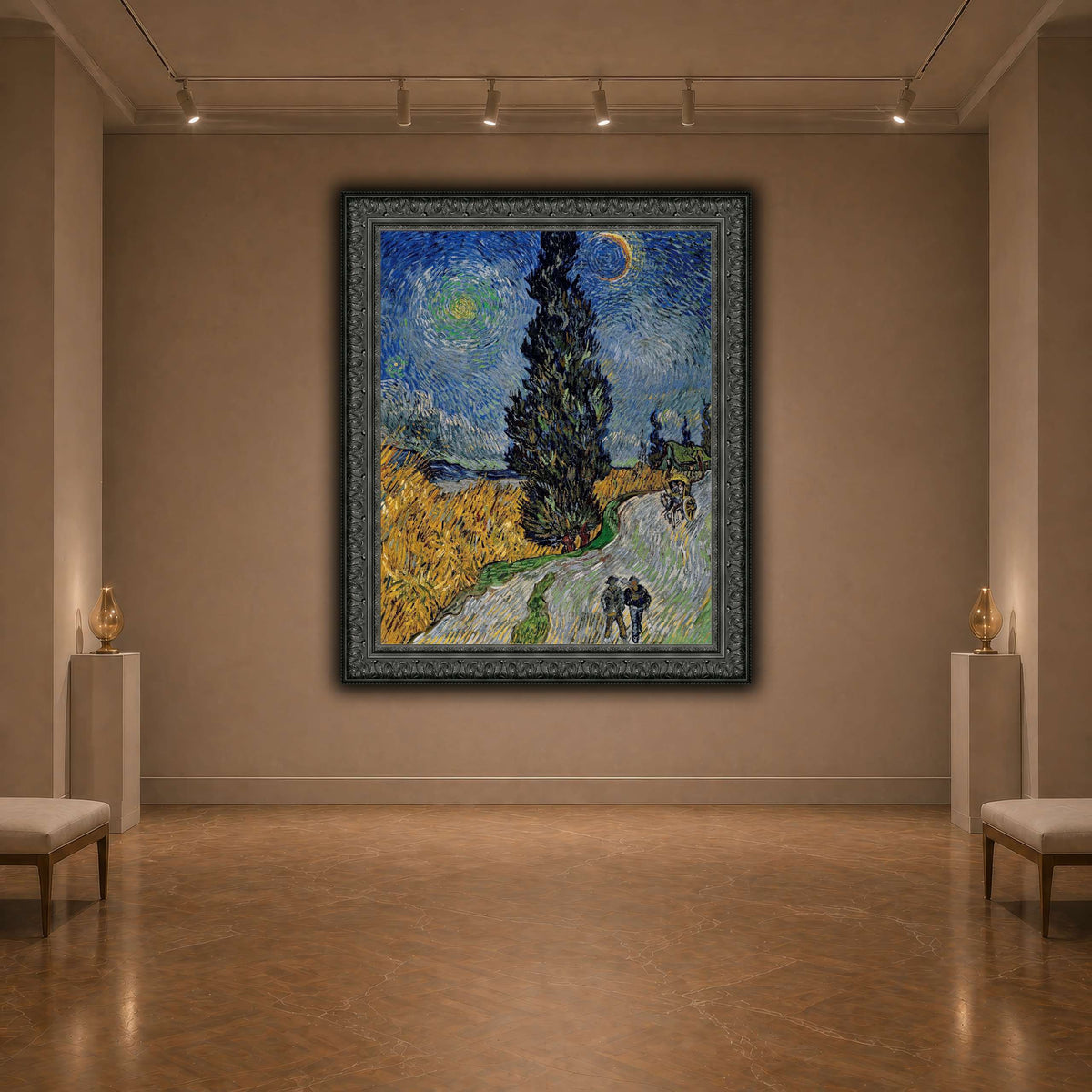 Vincent_van_Gogh_-_Road_with_Cypress_and_Star dark neutral-agallery