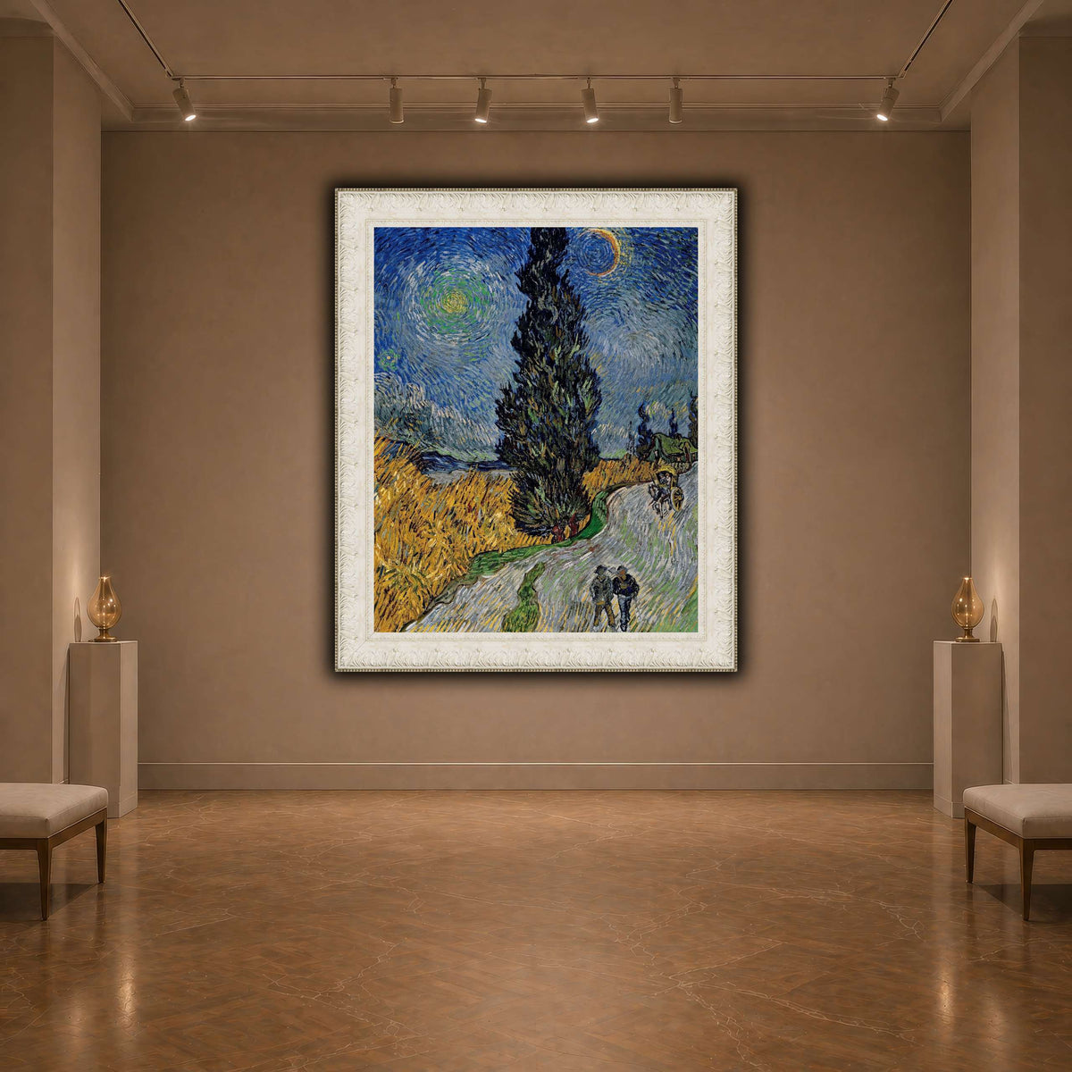 Vincent_van_Gogh_-_Road_with_Cypress_and_Star dark neutral-agallery