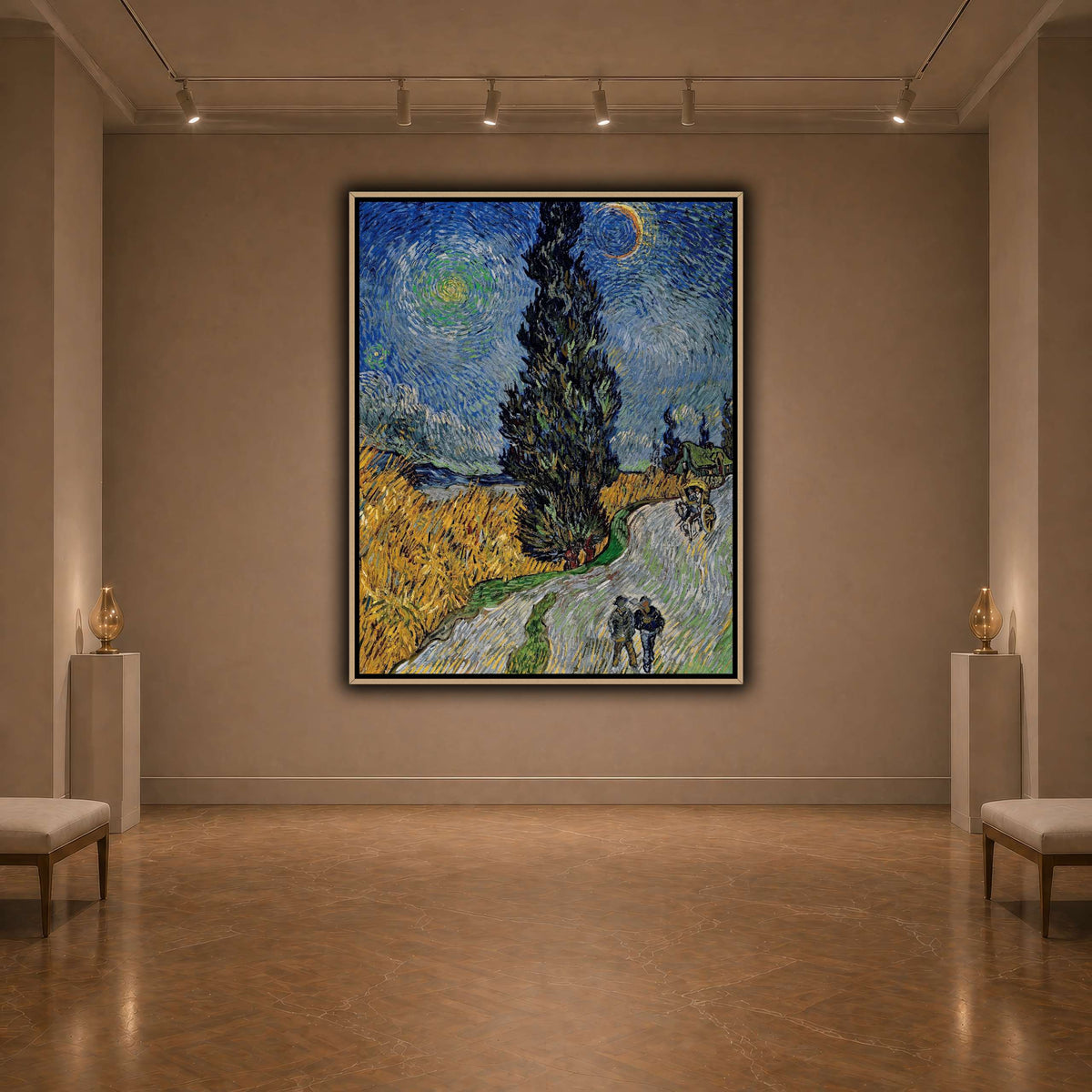 Vincent_van_Gogh_-_Road_with_Cypress_and_Star dark neutral-agallery
