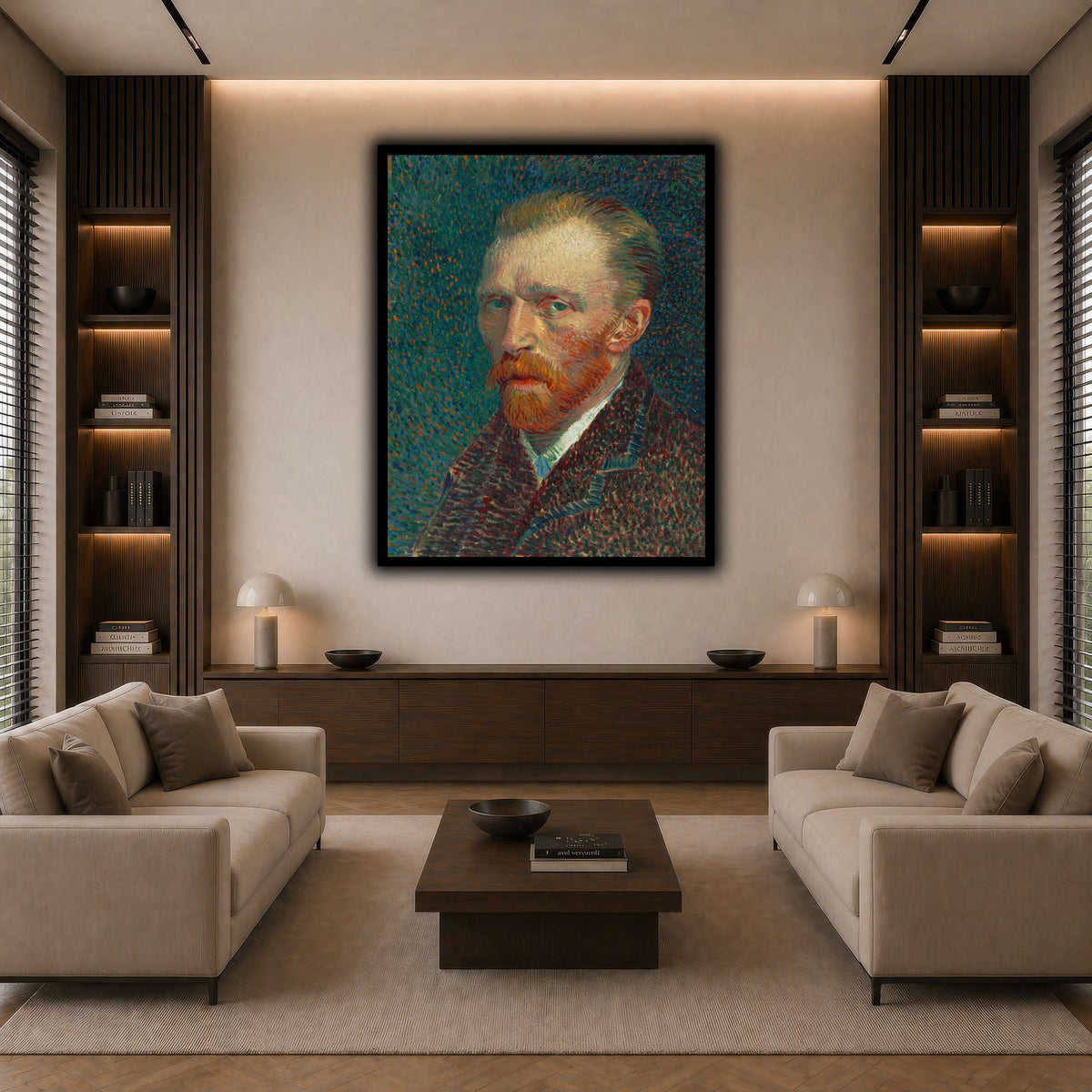 Vincent_van_Gogh_-_Self-Portrait dark neutral-living room