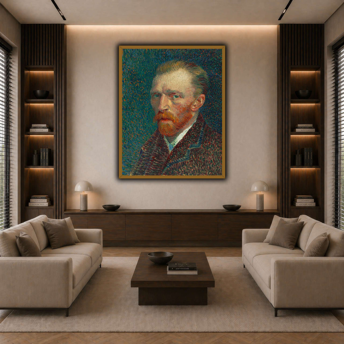 Vincent_van_Gogh_-_Self-Portrait dark neutral-living room
