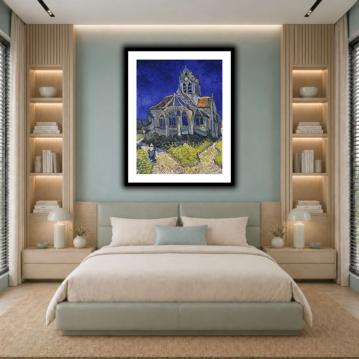 Vincent_van_Gogh_-_The_Church_in_Auvers-sur-Oise,_View_from_the_Chevet cool-bedroom