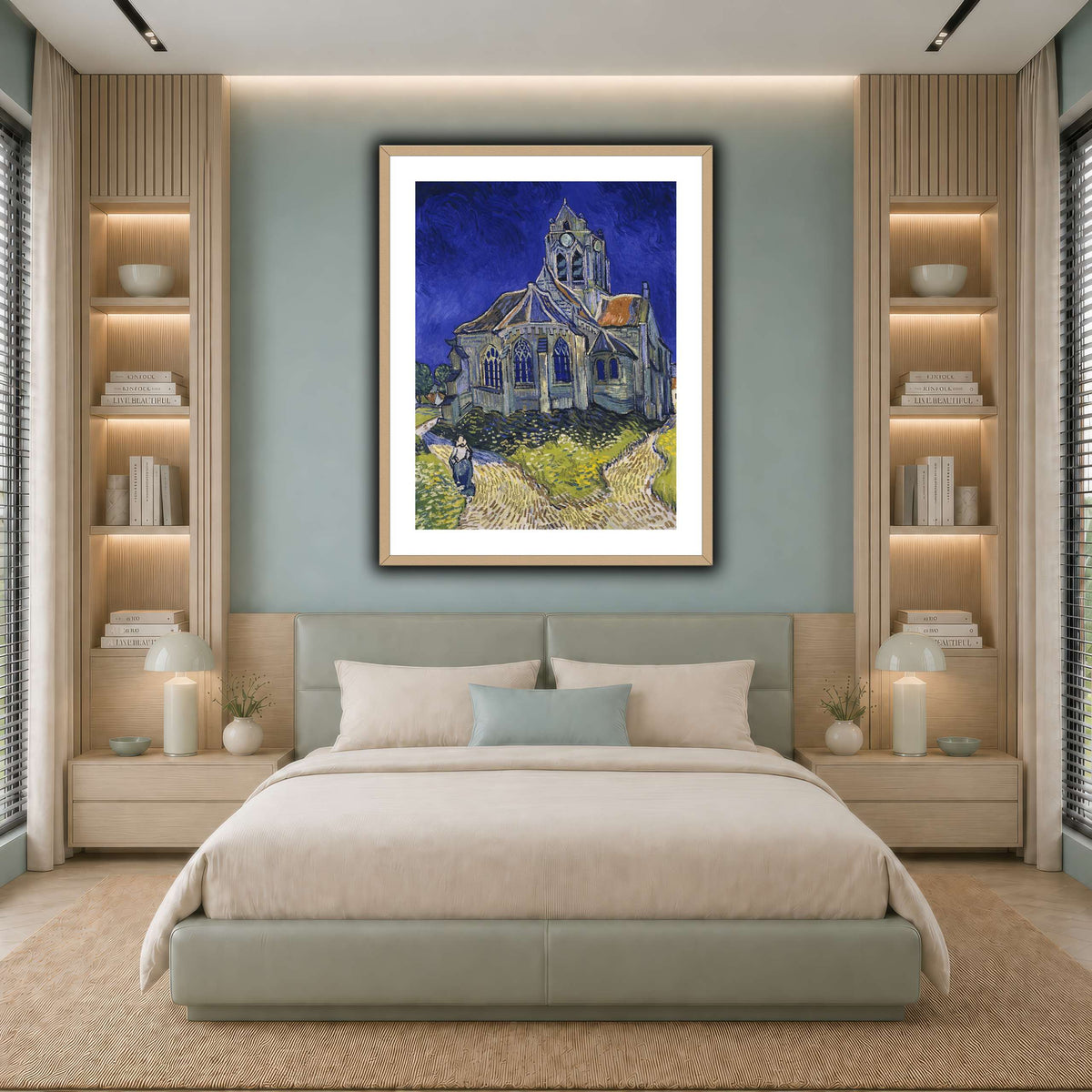 Vincent_van_Gogh_-_The_Church_in_Auvers-sur-Oise,_View_from_the_Chevet cool-bedroom