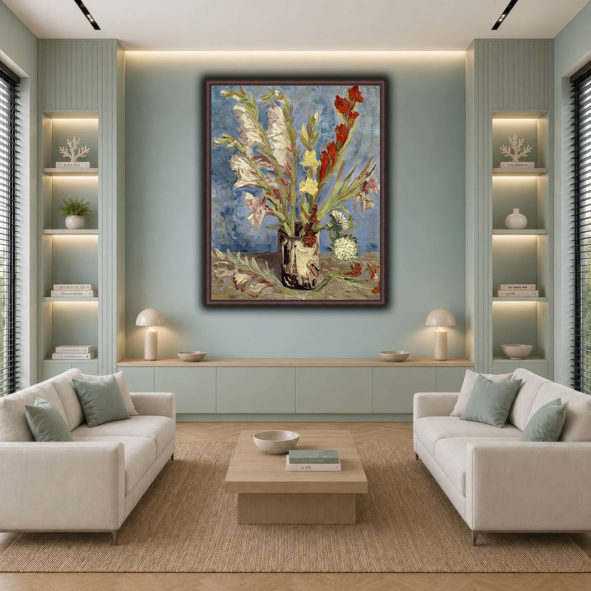 Vincent_van_Gogh_-_Vaas_met_tuingladiolen_en_Chinese_asters cool-living room